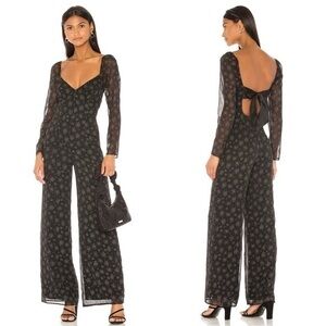 Privacy Please Everleigh Black Floral Jumpsuit